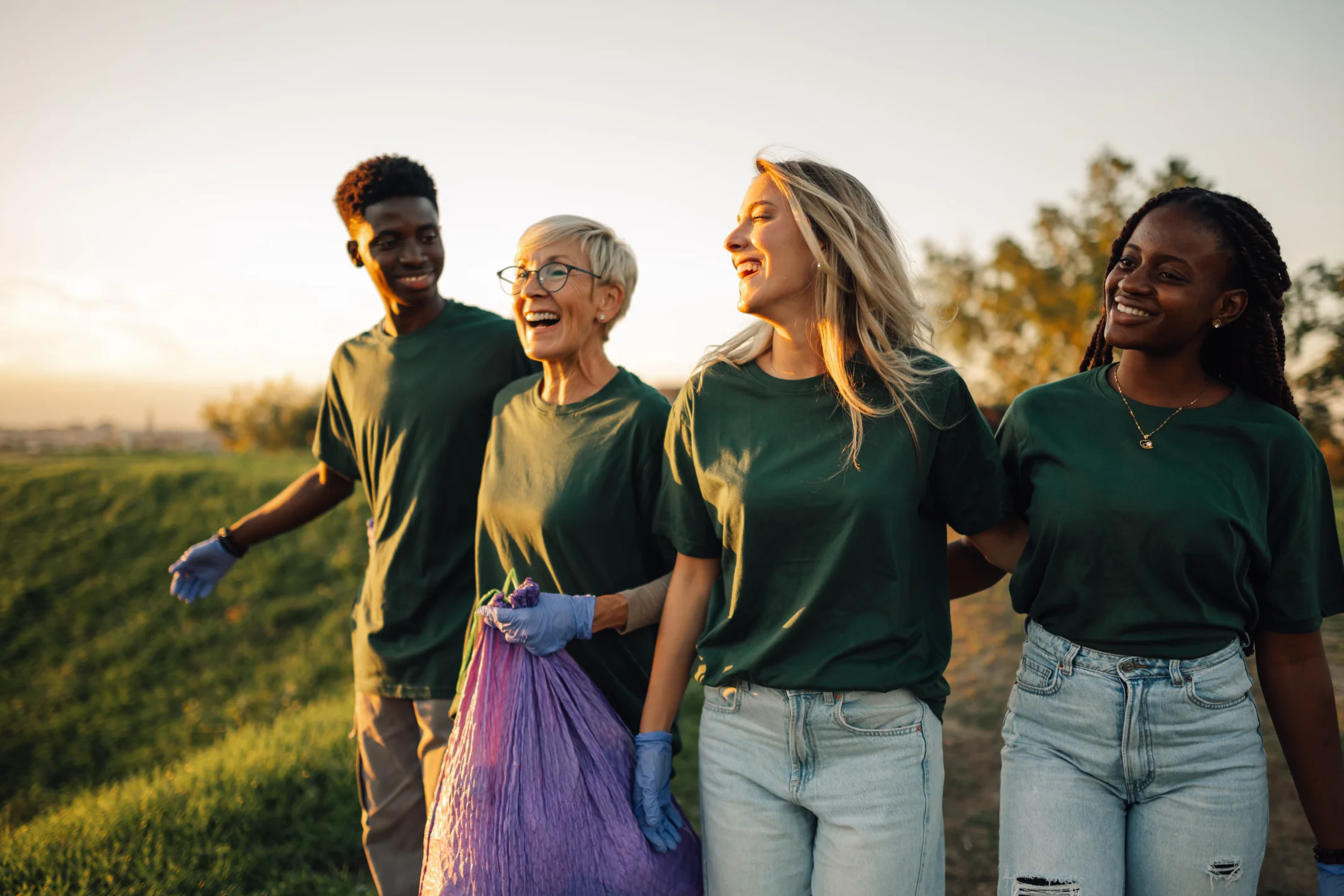 CRISAL's employees during a cleaning campaign
